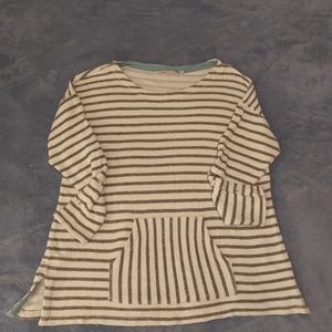 Soft Surroundings EUC Women's Pullover Sweater Size 2X Cream and Gray